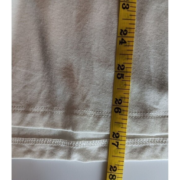 Soft Surroundings Women's Size L White/Ivory 3/4"  Sleeve V-Neck Long Tunic Tee - Picture 5 of 5